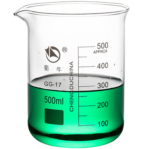 蜀牛玻璃烧杯实验器材100耐高温250带刻度小500大1000ml化学量杯
