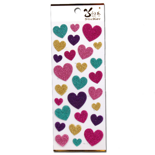 闪亮舞蹈脸贴画sticker金葱粉眉心额头贴星星爱心手账装饰小贴纸