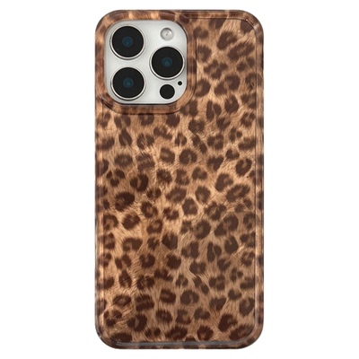 时髦高级感美拉德豹纹苹果手机壳