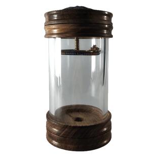 罐王•S91•梨髓犀鸣•徐老牛角蒙心花梨蝈蝈罐黄铜青蛙簧60*125