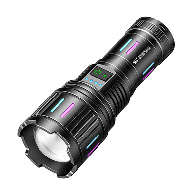 远射超亮大功率户外防水强光手电