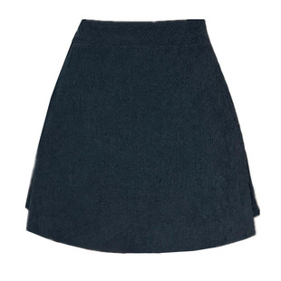 灯芯绒裙裤大码半身裙短裙女新款大码小个子黑色A字裤裙毛呢裙子