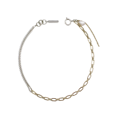 wearring潮牌设计师双色珍珠项链