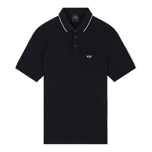 ARMANI EXCHANGE/阿玛尼春夏新款男士翻领短袖正肩商务刺绣Polo衫
