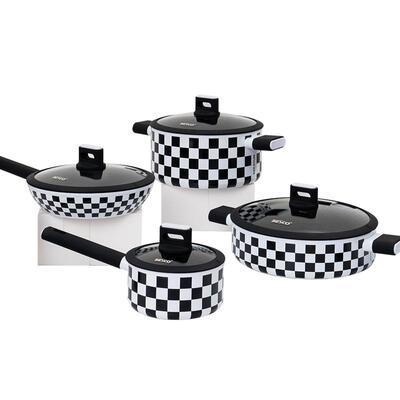 麦饭石不粘锅全套家用锅具套装