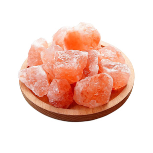 天然粗盐净宅大颗粒喜马拉雅玫瑰盐水晶生财乔迁礼物盐瓶摆件容器