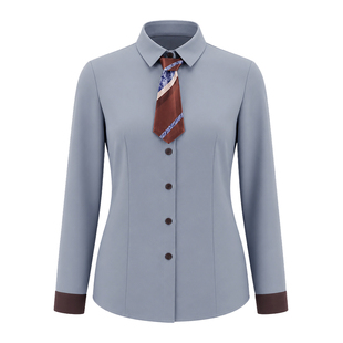 衣研堂餐饮服务员工作服长袖烘焙奶茶店咖啡厅服装西餐厅女秋冬装