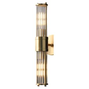 现代轻奢客厅电视背景墙灯卧室床头过道走廊装饰玻璃餐厅全铜壁灯