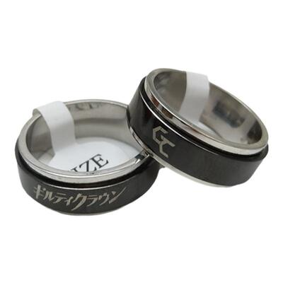 罪恶王冠白钢戒指日本动漫饰品