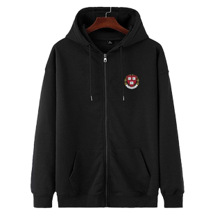 哈佛大学校园文化Harvard University纪念开衫卫衣男女拉链款外套