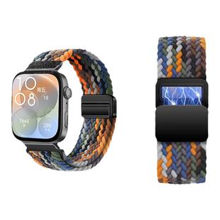 适用华为Watch FIT4手表带FIT4pro FIT3代fit2新款编织磁吸智能腕表fit尼龙秋冬高级透气运动手环男女换腕带