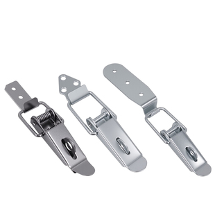 304不锈钢弹簧搭扣长形加厚带钩固定箱扣五金锁扣五金工具箱卡扣