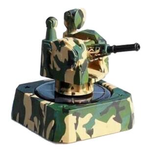 近防炮车载摆件太阳能自动旋转汽车顶车尾装饰品1130大炮车载香薰