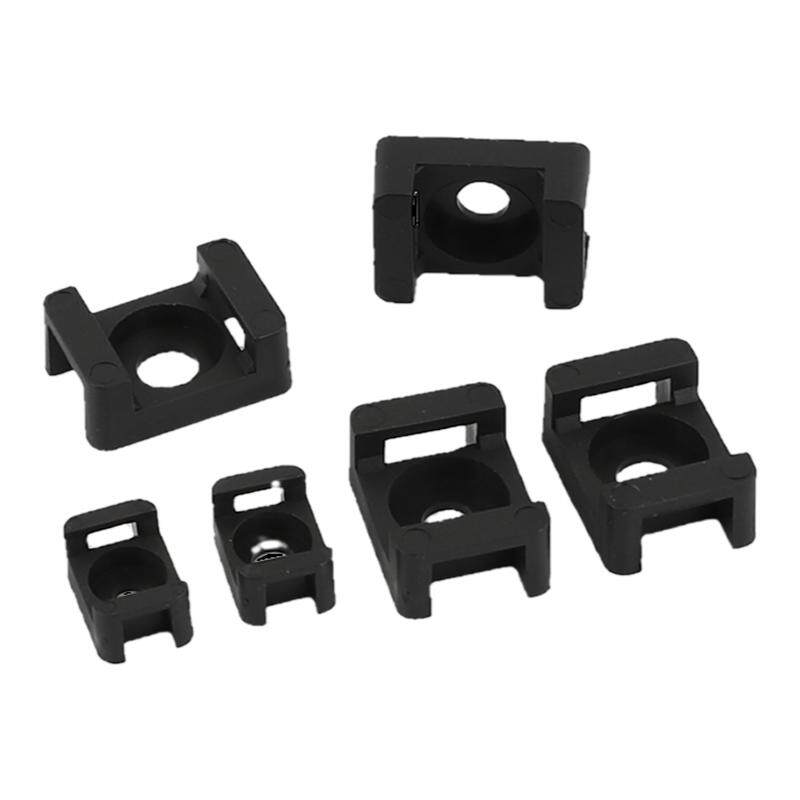 白黑色马鞍式扎带固定座固定卡扣