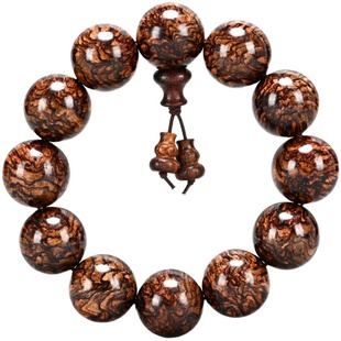 瘤疤花缅甸花梨手串媲美海南黄花梨佛珠越黄老料紫油梨饰品手链20