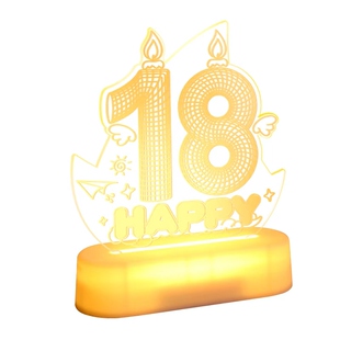 女孩18岁成人礼发光数字字母LED灯摆件生日快乐家庭氛围装饰布置