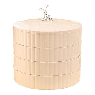 奶油风高档果盘家用客厅茶几2023新款零食瓜子坚果干果盘收纳盒