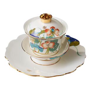 永丰源幸福和鸣盖碗/茶壶/茶杯/公道杯陶瓷茶具散件安全包装