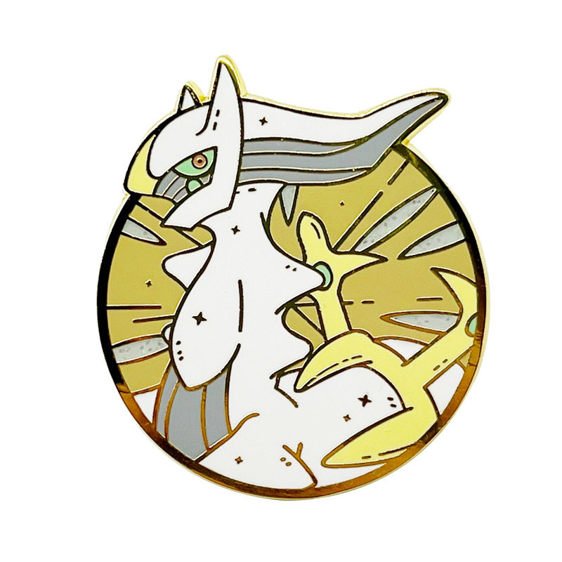 卡通胸章动漫宝可梦神兽胸针 超梦阿尔宙斯基拉祈金属徽章书包配