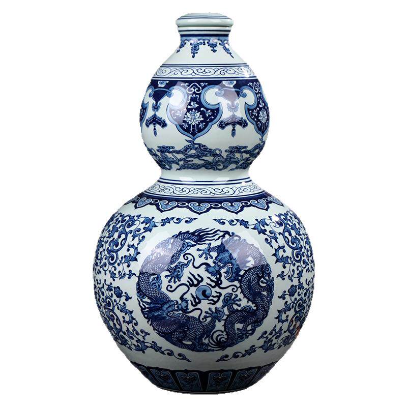 釉下彩陶瓷酒瓶尚家金泰手绘青花
