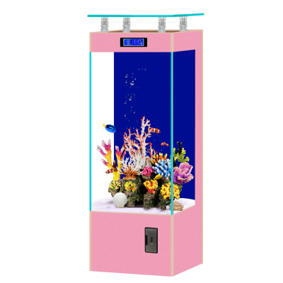 创海超白玻璃生态鱼缸一键排水