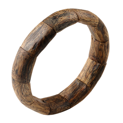 海南奇楠沉香古风圆环手镯木镯子