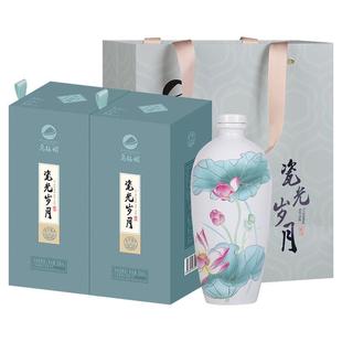 乌毡帽瓷光岁月绍兴工艺花雕酒传统黄酒高端礼盒十二年陈500ml*2