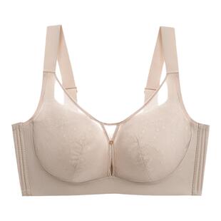 无磁聚拢抹胸文胸薄款收副乳大码全罩杯大胸显小防走光90F95D内衣