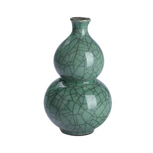 亲居葫芦青瓷花瓶创意清新家居客厅装饰品小花器水培花插陶瓷龙泉