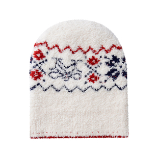 【新品】嫚熙秋冬小羊半边绒月子帽产妇防风坐月子孕妇保暖护头帽