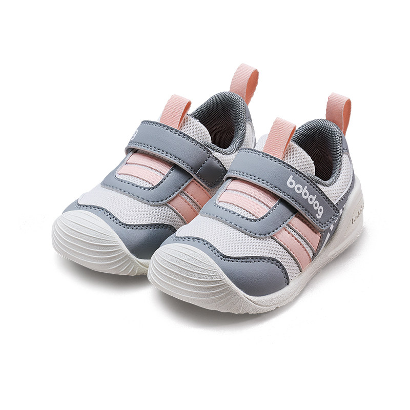 巴布豆学步鞋春季新款防滑防撞网面透气童鞋女童透气男童机能鞋