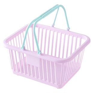 桌面收纳篮可爱迷你学生文具笔筒洗漱化妆品整理收纳盒手提收纳筐