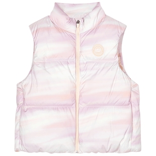 斯凯奇outlets童装儿童保暖舒适外套冬季新款女童梭织羽绒背心