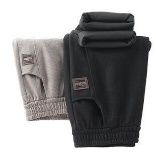 中老年女裤冬季加绒休闲裤妈妈裤子外穿奶奶秋冬哈伦老太太直筒裤