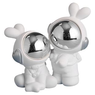 电镀兔子书挡摆件书立电视柜酒柜客厅书柜摆件搬家礼物乔迁新居