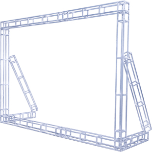 衔架舞台桁架搭建行架喷绘广告铁架展会背景架喷绘布白色专用镀锌