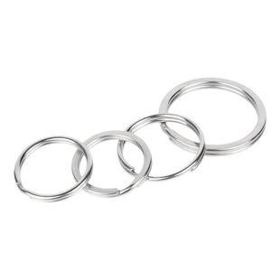 304不锈钢钥匙圈环光圈圆形大小扁圈加厚平环汽车钥匙扣配件卡扣