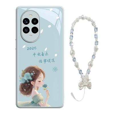 适用华为nova13pro手机壳nova12保护套por新款11的ultra女10外壳9后8活力版7高级感pr0玻璃14创意玫瑰女孩