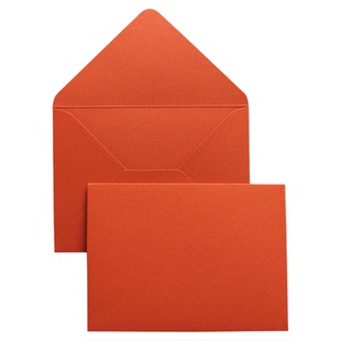 现货莫兰迪色系低饱和度棉纸14x19cm7寸请柬高端纯色通用卡片信封