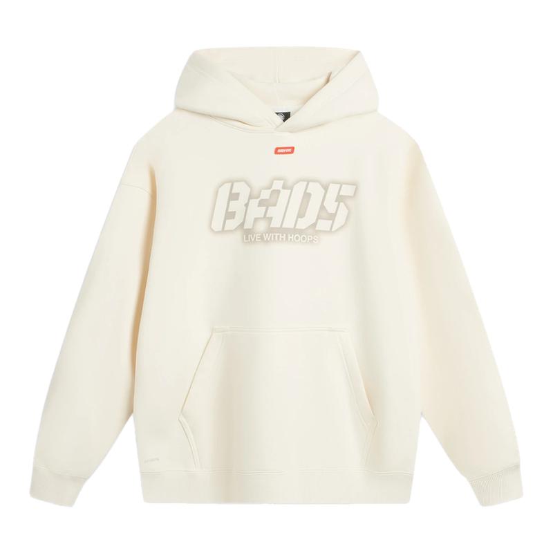 李宁加绒套头卫衣男女同款反伍系列25年秋冬新款连帽上衣AWDV877