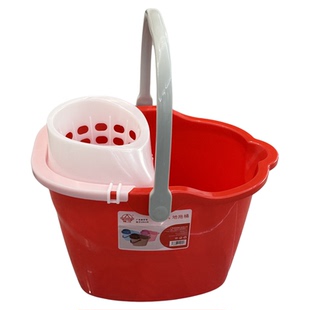 珠江牌酒店专用拖把桶手提便捷式加厚大容量宽口手压式挤水拖地桶