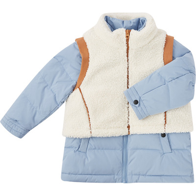 Moomoo中童可脱背心长款羽绒服