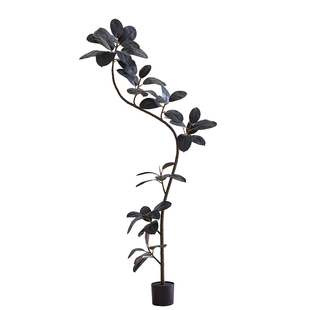 仿真植物黑金刚室内客厅高端轻奢假绿植装饰摆件落地盆栽仿生假树