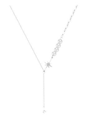 珍珠项链女生纯银轻奢小众锁骨链