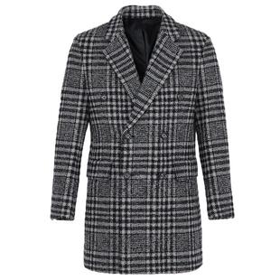 【苏格兰格纹】CALLISTO男士秋季羊毛呢大衣西装领保暖气质英伦风