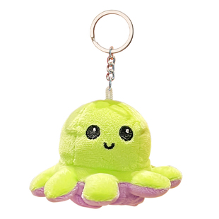 变脸心情小章鱼公仔钥匙扣双面翻转翻面玩偶挂饰毛绒情侣包包挂件
