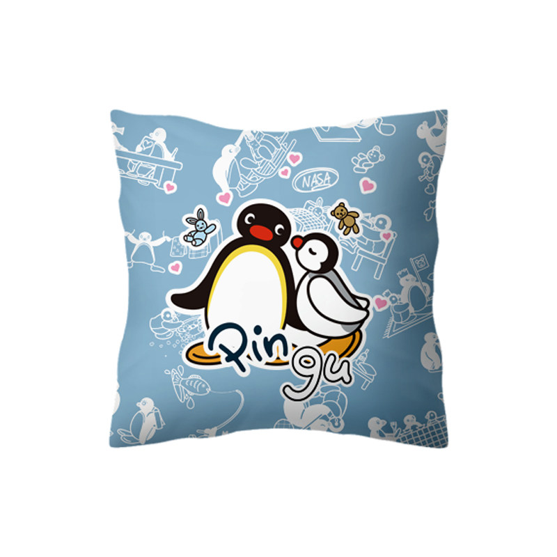 NASA联名pingu企鹅卡通可爱抱枕