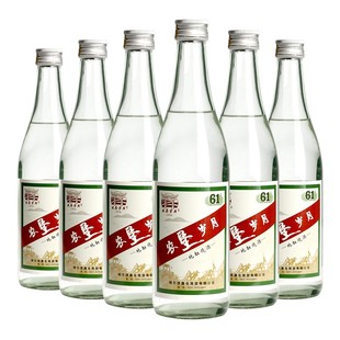 农垦岁月纯粮61度清香白酒地缸发酵传统工艺老酒六瓶年份东北白酒