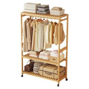 移动卧室衣帽架简易家用室内挂衣架床边晚上放衣服神器出租房收纳