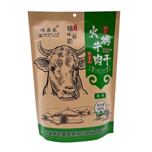 穆西乐火烤牛肉干内蒙古锡林郭勒手撕风干牛肉熟食真空独立装500g